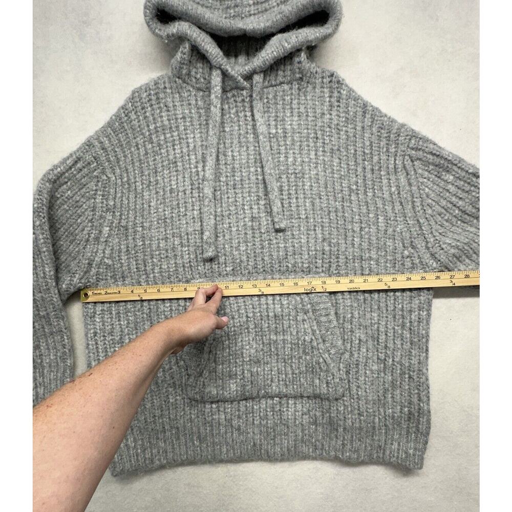 Zara Oversized Knit Sweatshirt Womens‎ Size XS Gray Chic - Picture 4 of 11